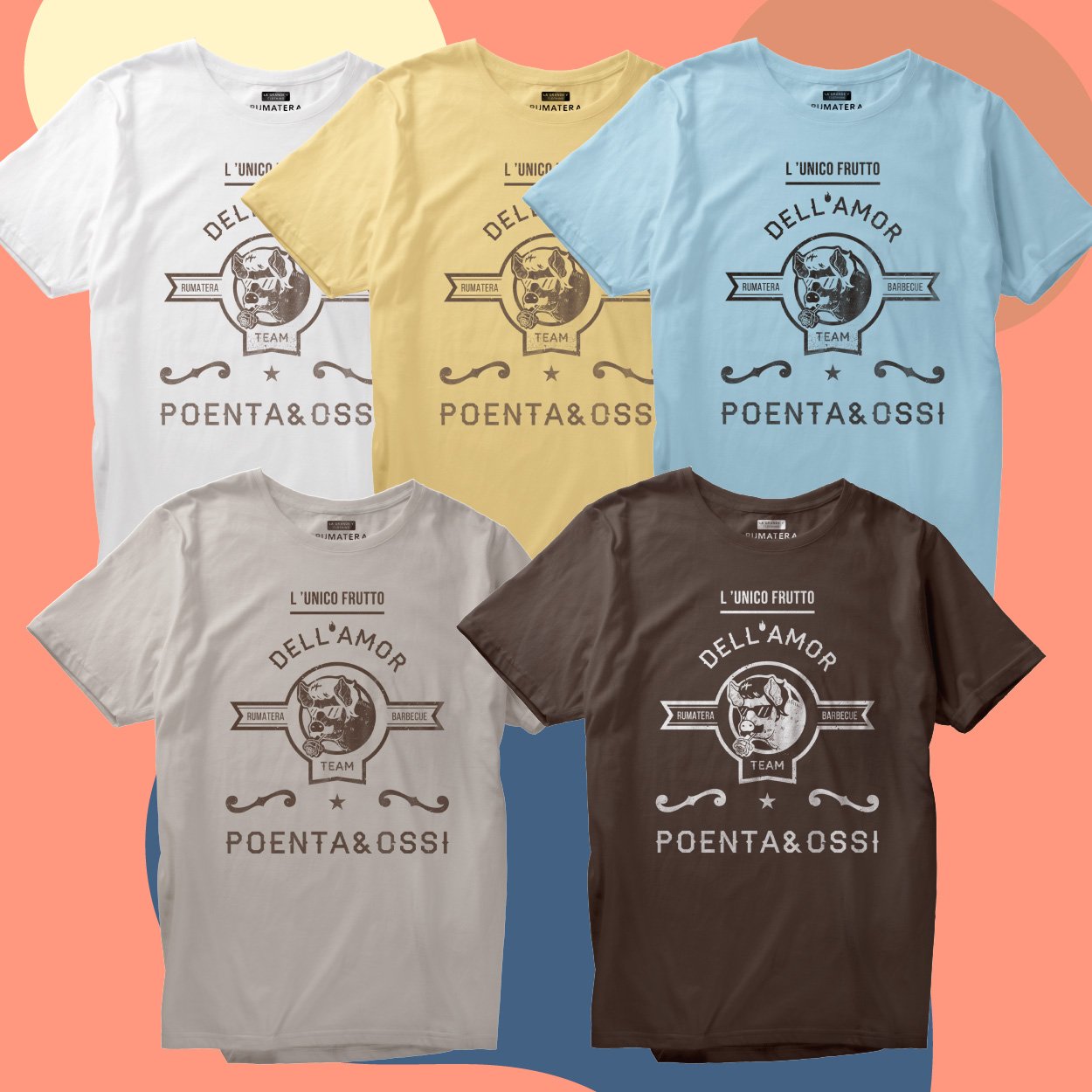 T-Shirt "POENTA & OSSI - ROSA"